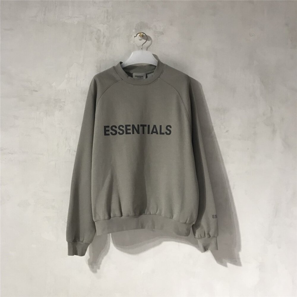 Fear of God Grey Print Crew Neck Sweatshirt